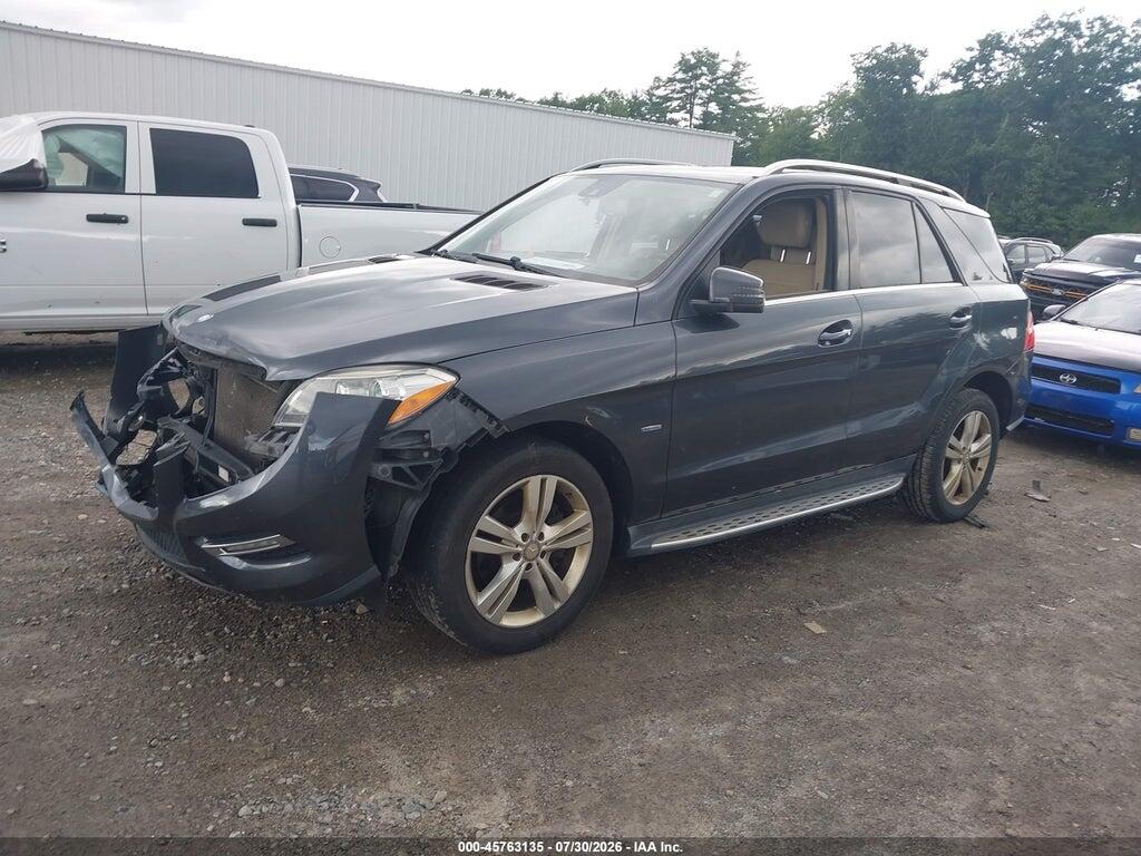 4JGDA5HB7CA028681 2012 MERCEDES-BENZ ML 350 photo no. 2