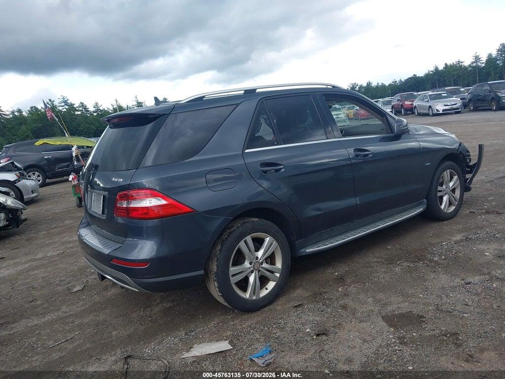 4JGDA5HB7CA028681 2012 MERCEDES-BENZ ML 350 photo no. 4
