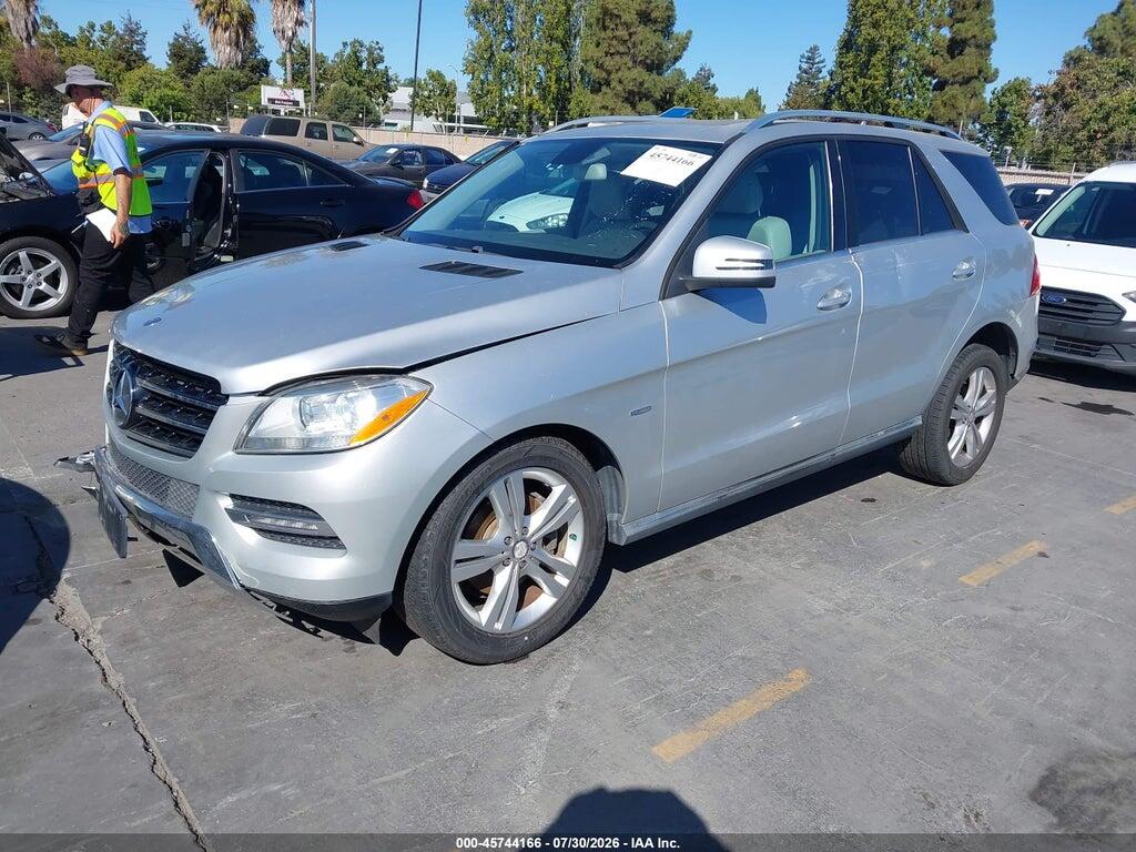 4JGDA5HB5CA013371 2012 MERCEDES-BENZ ML 350 photo no. 2