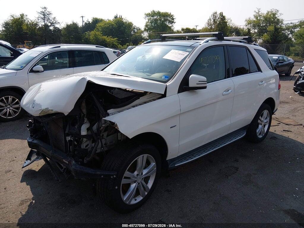 4JGDA5HB9CA037754 2012 MERCEDES-BENZ ML 350 photo no. 2