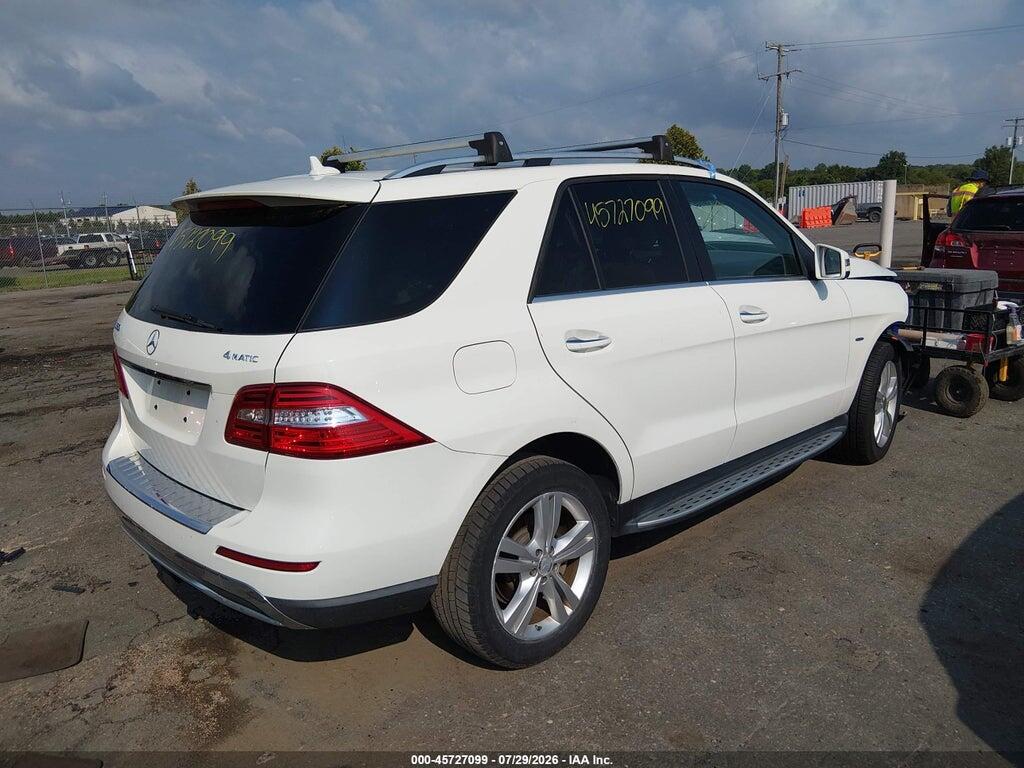 4JGDA5HB9CA037754 2012 MERCEDES-BENZ ML 350 photo no. 4