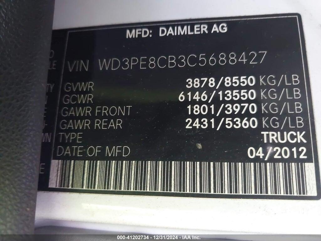 WD3PE8CB3C5688427 2012 MERCEDES-BENZ SPRINTER 2500 photo no. 9