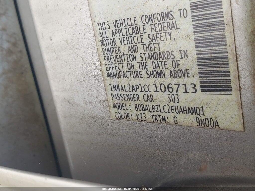 1N4AL2AP1CC106713 2012 NISSAN ALTIMA photo no. 9