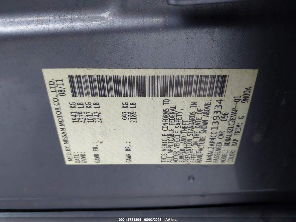 1N4AL2AP4CC139334 2012 NISSAN ALTIMA photo no. 9