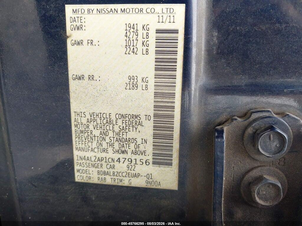 1N4AL2AP1CN479156 2012 NISSAN ALTIMA photo no. 9