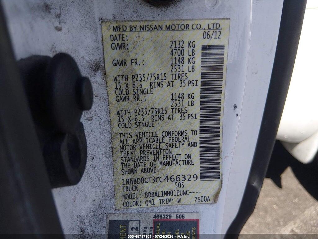 1N6BD0CT3CC466329 2012 NISSAN FRONTIER photo no. 9