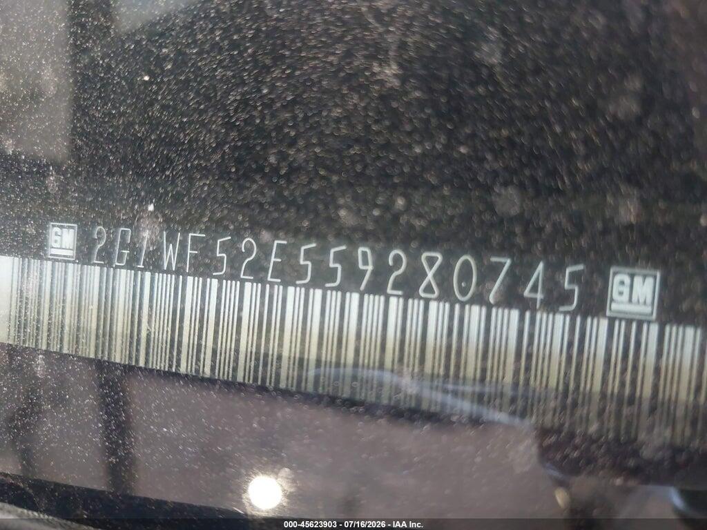 2G1WF52E559280745 2005 CHEVROLET IMPALA photo no. 9