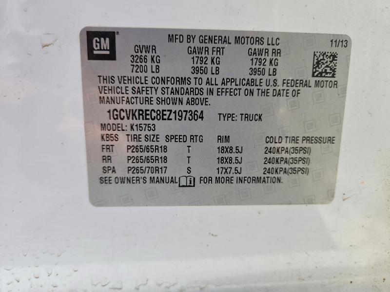2014 CHEVROLET SILVERADO K1500 LT — Фото 12 из 12