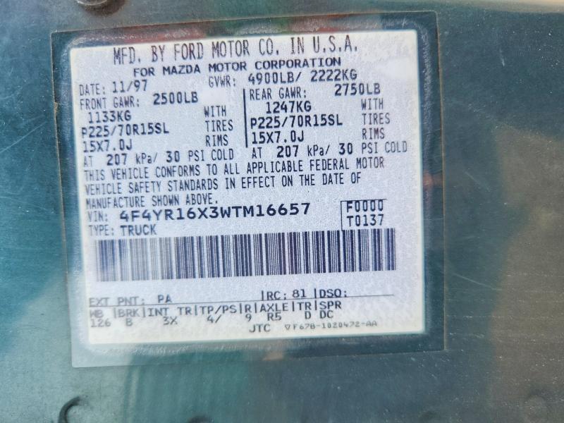 4F4YR16X3WTM16657 1998 MAZDA B4000 photo no. 12