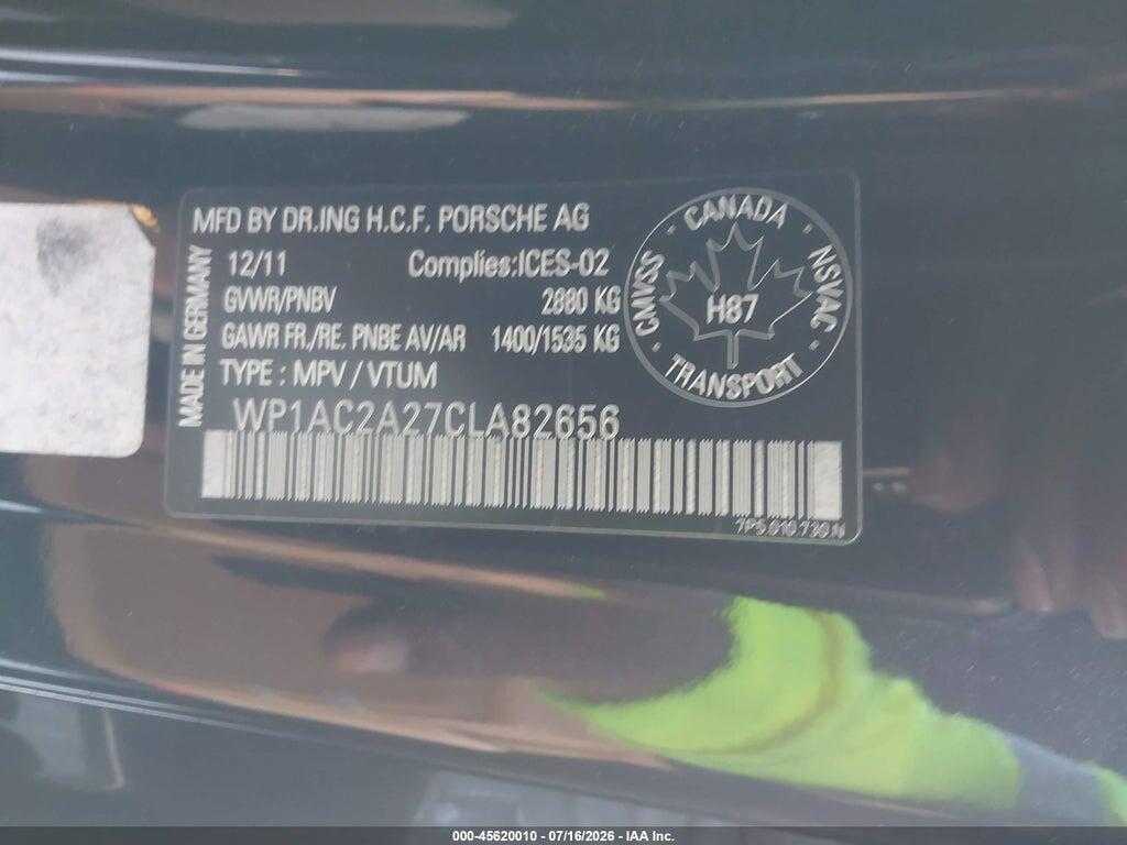 WP1AC2A27CLA82656 2012 PORSCHE CAYENNE photo no. 9