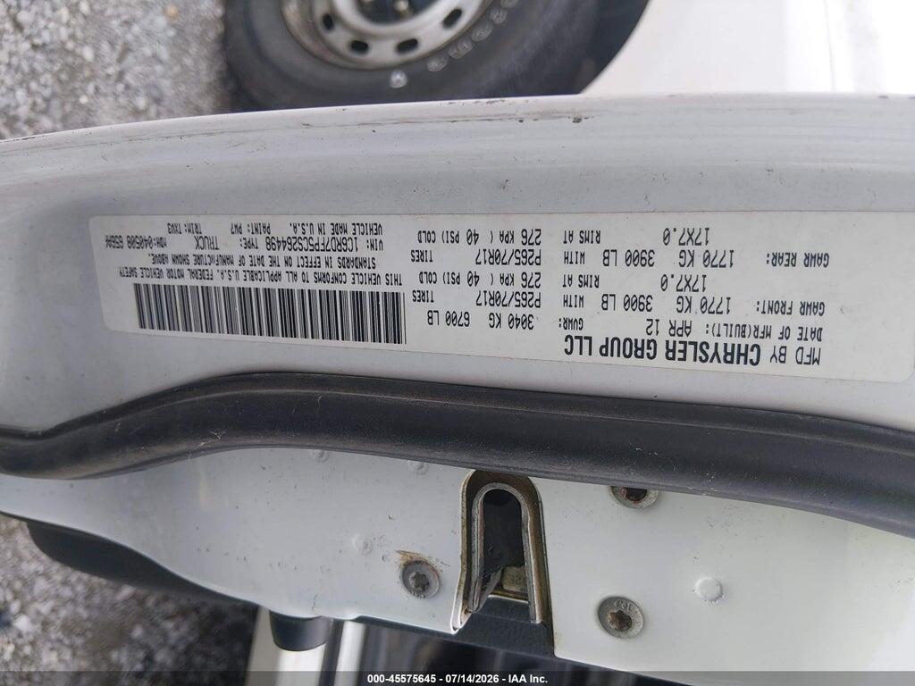 1C6RD7FP5CS264498 2012 RAM 1500 photo no. 9
