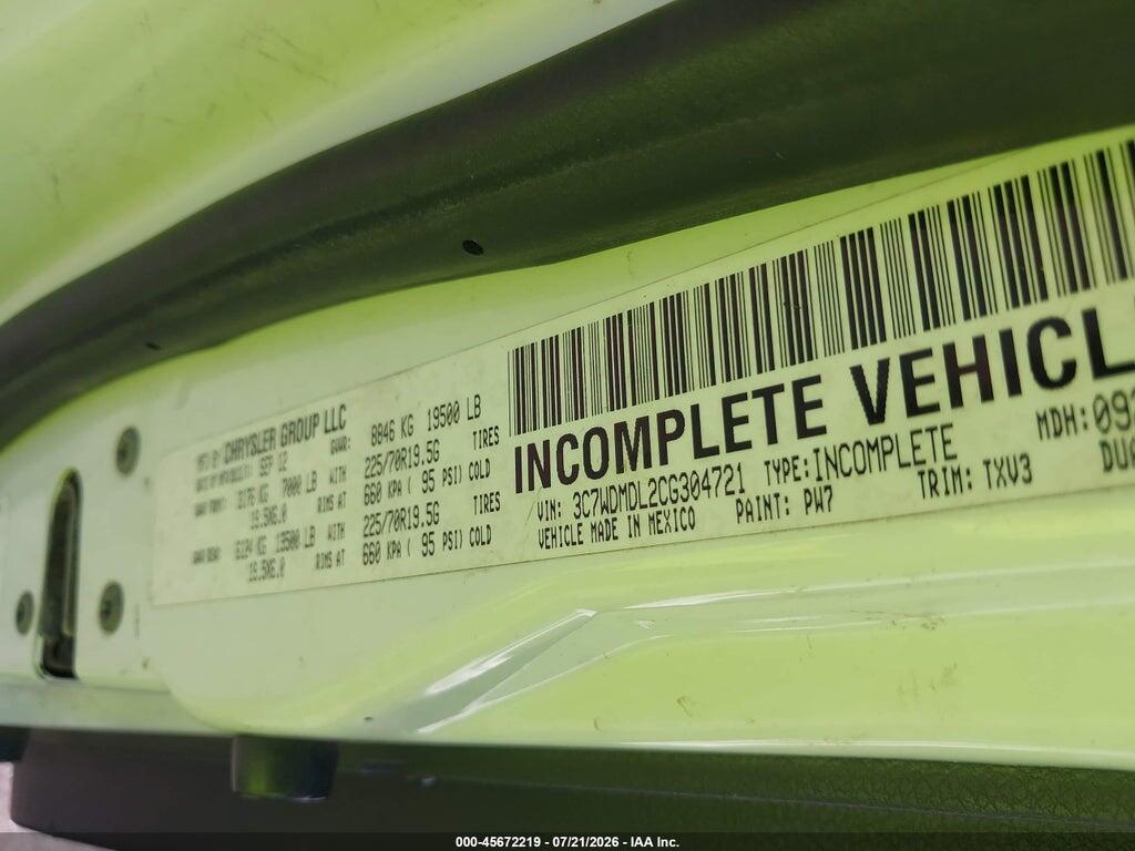 3C7WDMDL2CG304721 2012 RAM 5500 CHASSIS photo no. 8