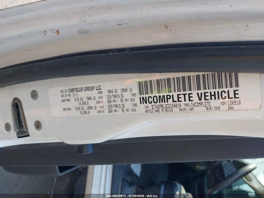 3C7WDMBL3CG154010 2012 RAM 5500 CHASSIS photo no. 9