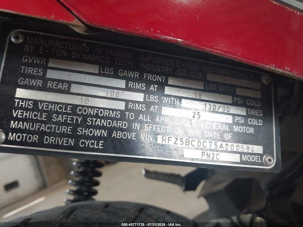 RFZ5BC0C75A000594 2005 ETON BEAMER MATRIX photo no. 10