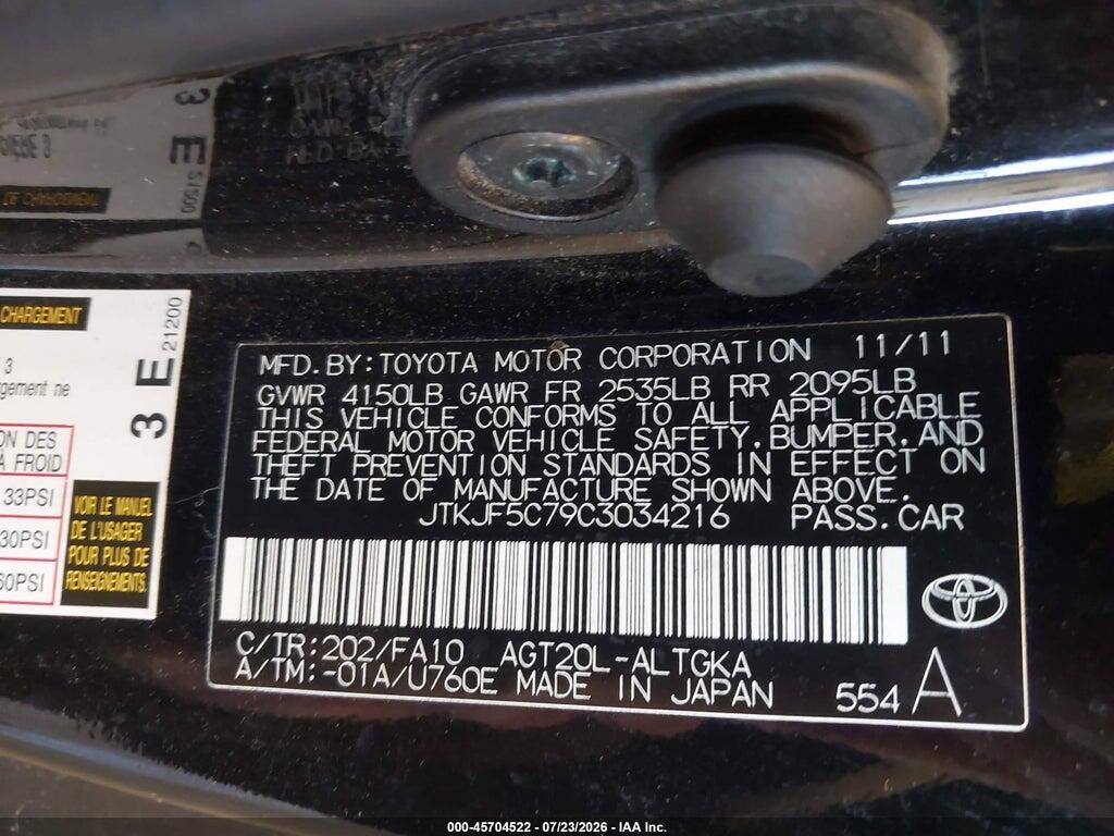 JTKJF5C79C3034216 2012 SCION TC photo no. 9