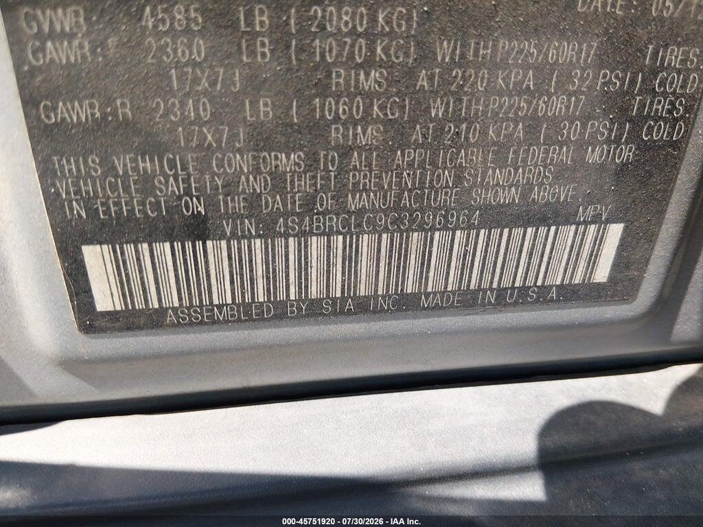4S4BRCLC9C3296964 2012 SUBARU OUTBACK photo no. 9