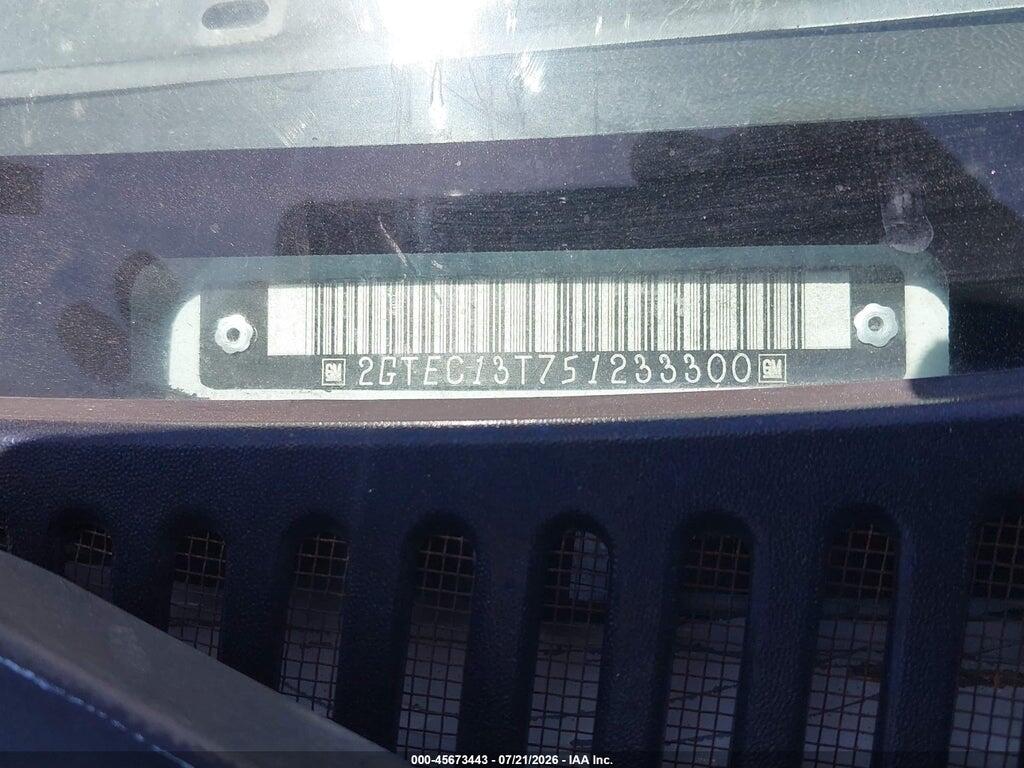 2GTEC13T751233300 2005 GMC SIERRA 1500 photo no. 9