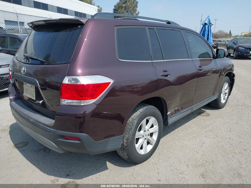 5TDZK3EHXCS070169 2012 TOYOTA HIGHLANDER photo no. 4