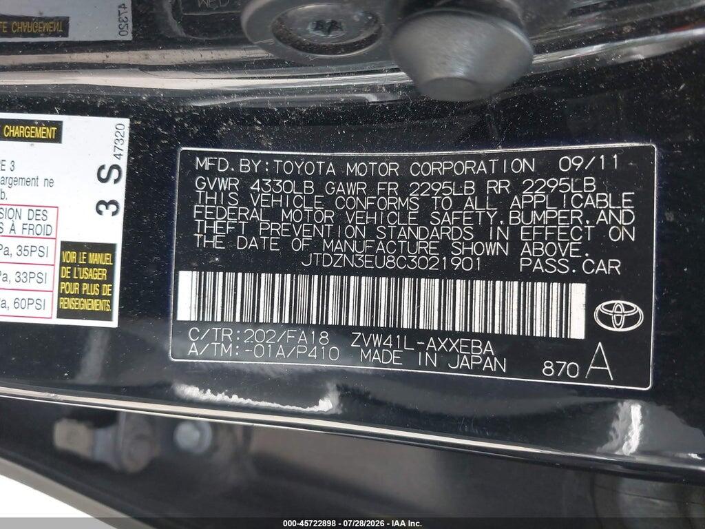 JTDZN3EU8C3021901 2012 TOYOTA PRIUS V photo no. 9
