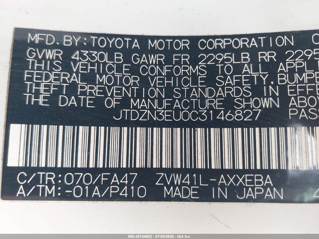 JTDZN3EU0C3146827 2012 TOYOTA PRIUS V photo no. 9