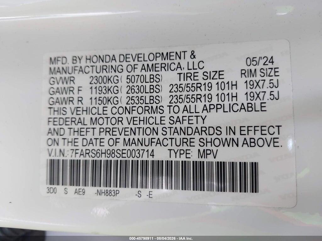 7FARS6H98SE003714 2025 HONDA CR-V HYBRID photo no. 9