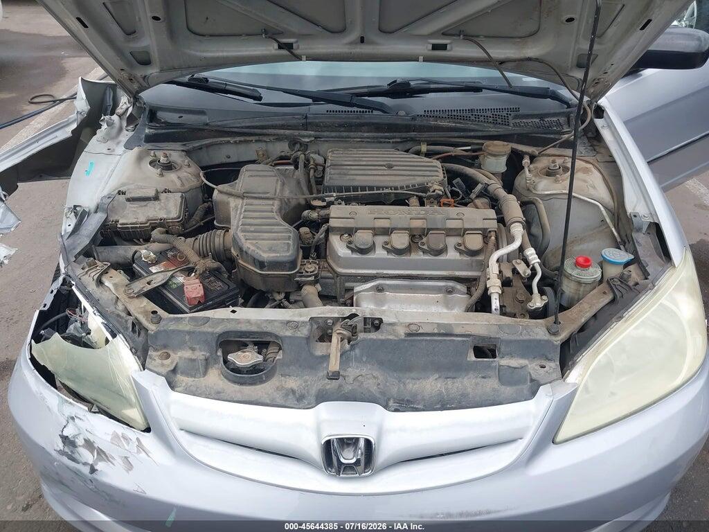 1HGES16385L004439 2005 HONDA CIVIC photo no. 10