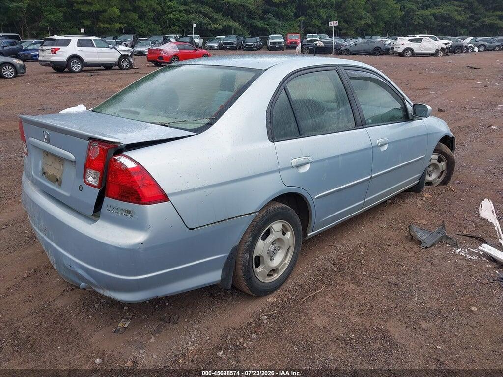 JHMES96665S025009 2005 HONDA CIVIC HYBRID photo no. 4