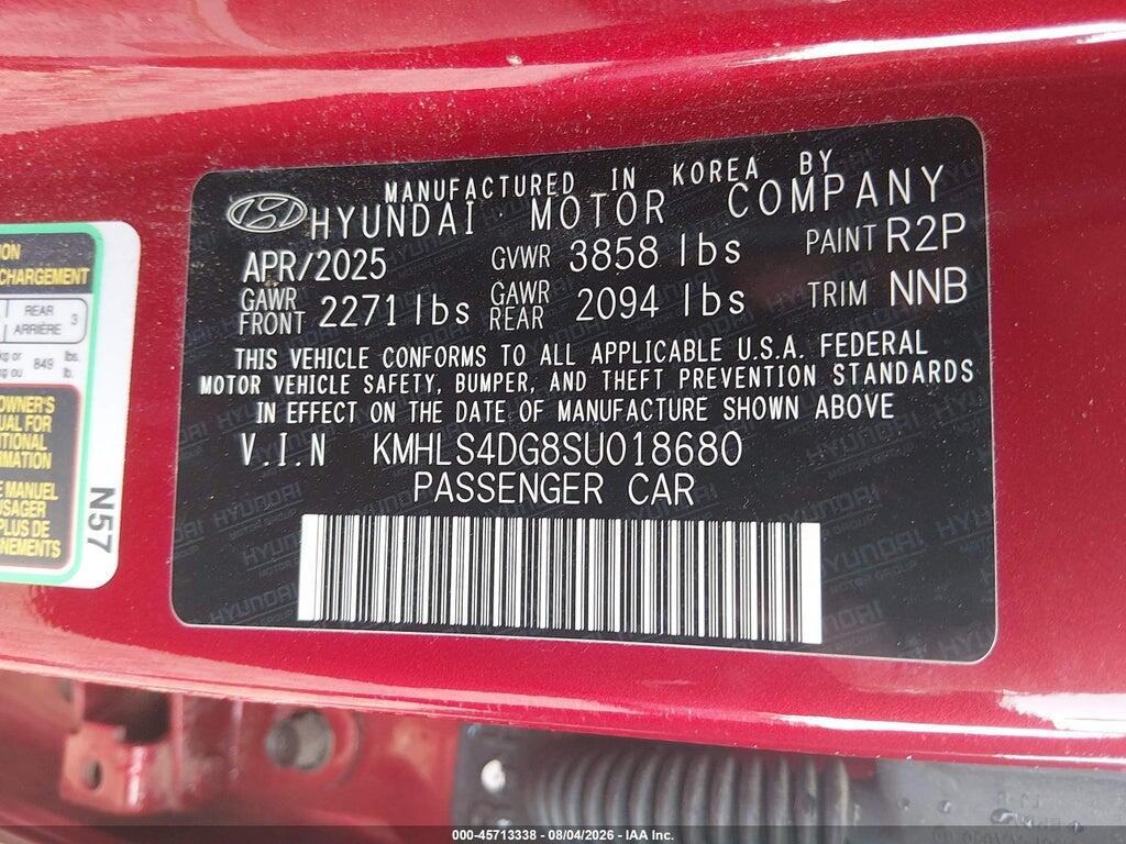 KMHLS4DG8SU018680 2025 HYUNDAI ELANTRA photo no. 9
