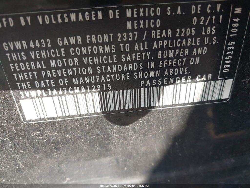 3VWPL7AJ7CM672979 2012 VOLKSWAGEN JETTA SPORTWAGEN photo no. 9