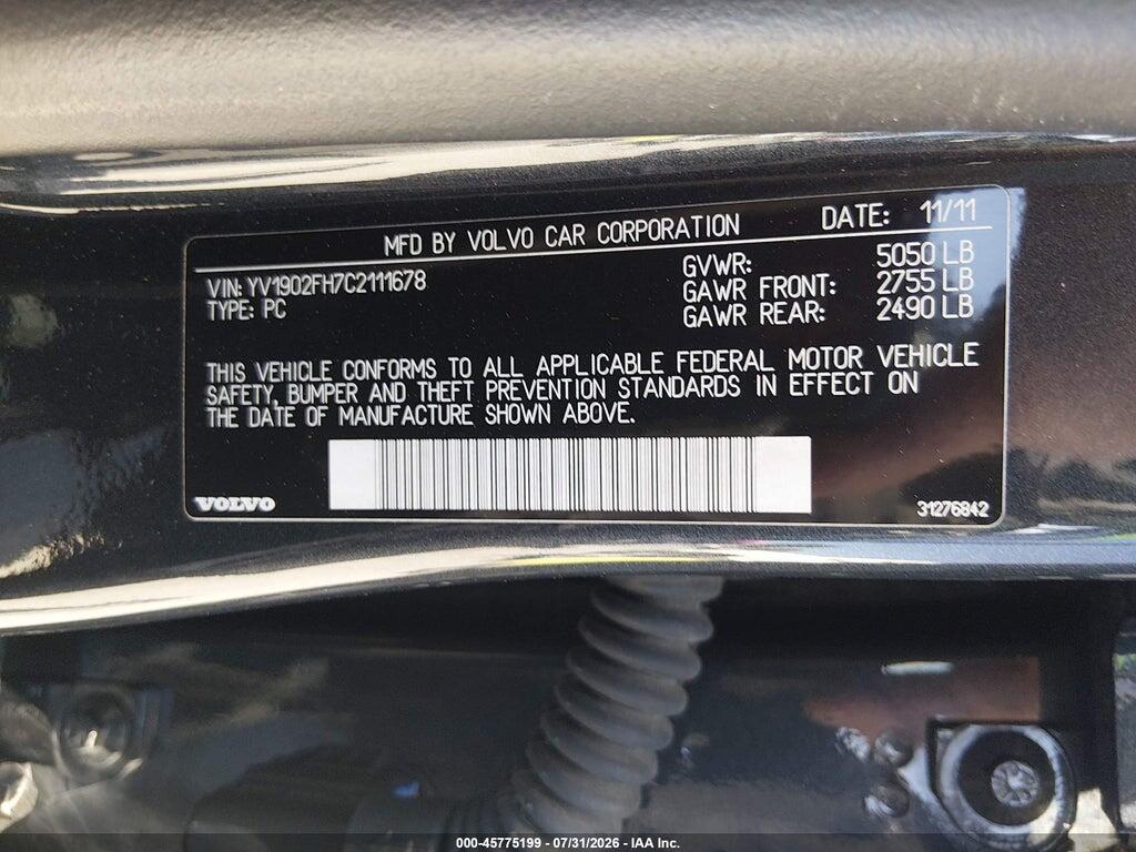 YV1902FH7C2111678 2012 VOLVO S60 photo no. 9