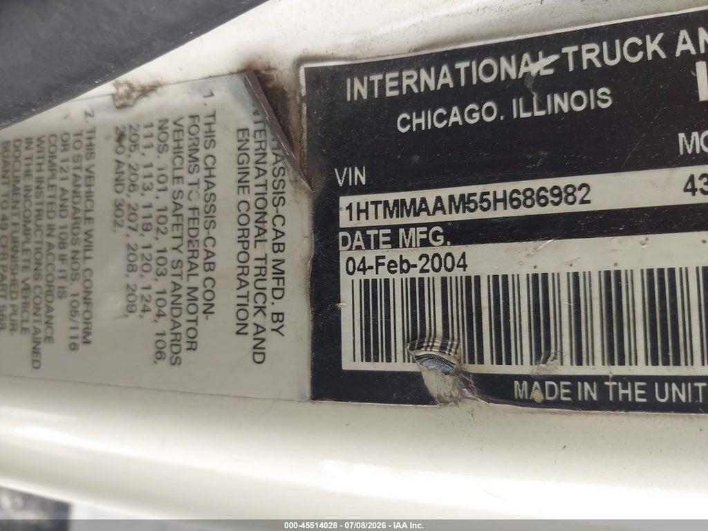 1HTMMAAM55H686982 2005 INTERNATIONAL 4000 photo no. 8