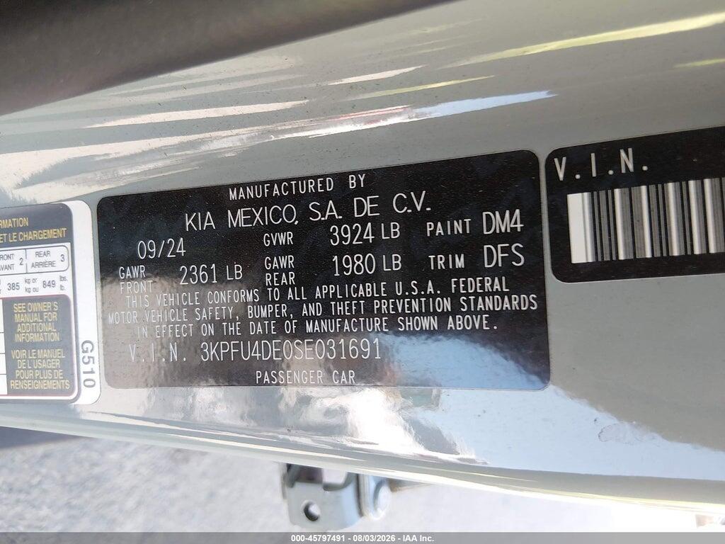 3KPFU4DE0SE031691 2025 KIA K4 photo no. 9