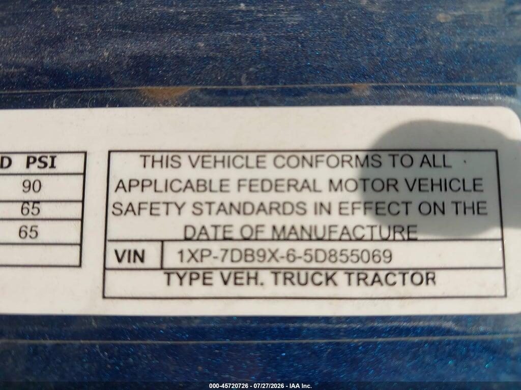 1XP7DB9X65D855069 2005 PETERBILT 387 photo no. 8