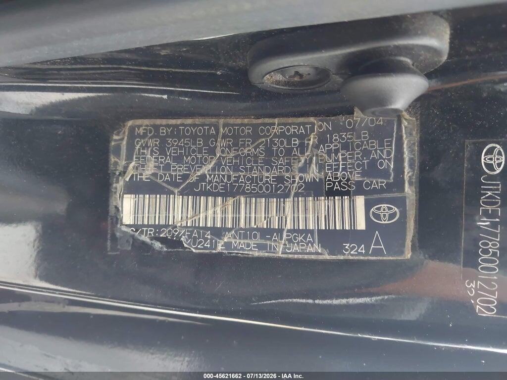 JTKDE177850012702 2005 SCION TC photo no. 9