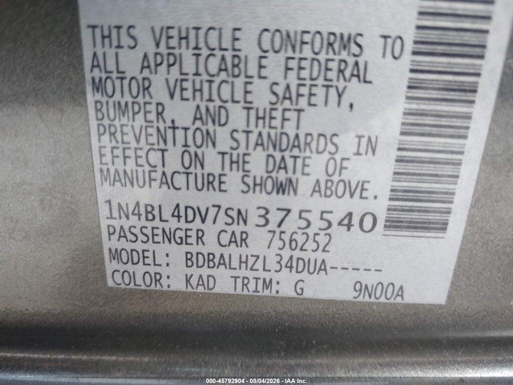 1N4BL4DV7SN375540 2025 NISSAN ALTIMA photo no. 9