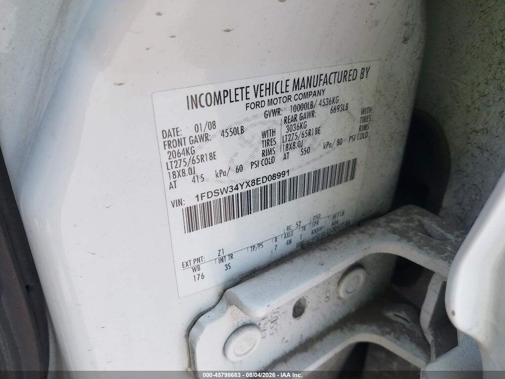 1FDSW34YX8ED08991 2008 FORD SUPER DUTY F-350 SRW photo no. 9