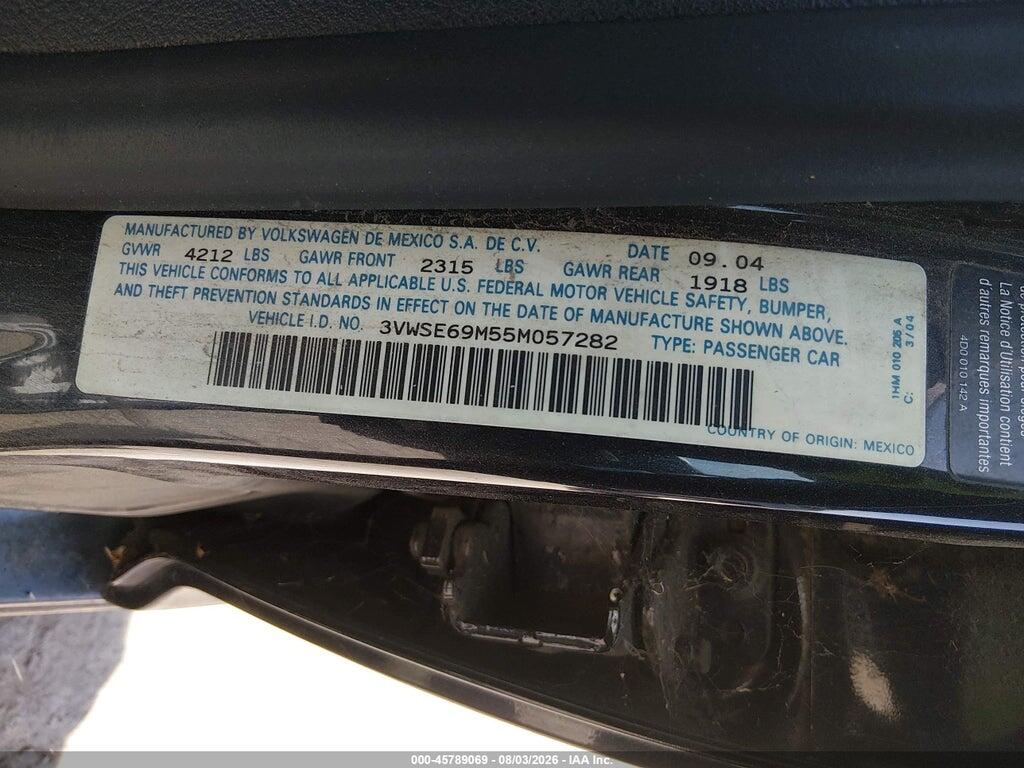 3VWSE69M55M057282 2005 VOLKSWAGEN JETTA photo no. 9