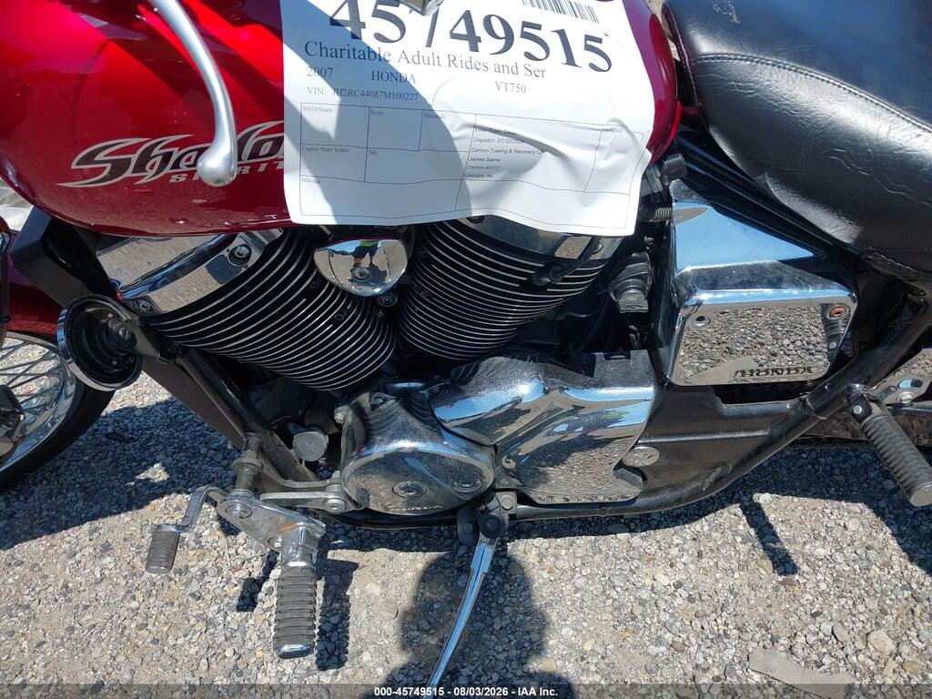 JH2RC44087M100227 2007 HONDA VT750 photo no. 9