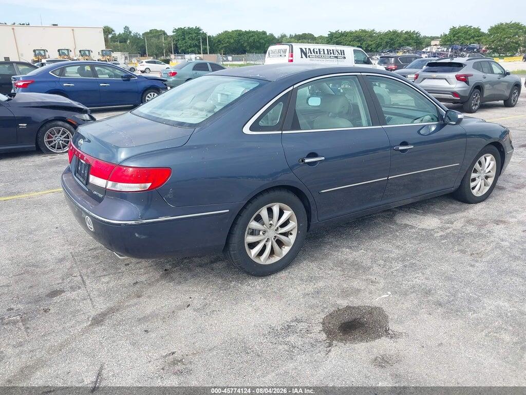 KMHFC46F27A178285 2007 HYUNDAI AZERA photo no. 4