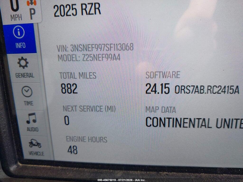 3NSNEF997SF113068 2025 POLARIS RZR photo no. 7