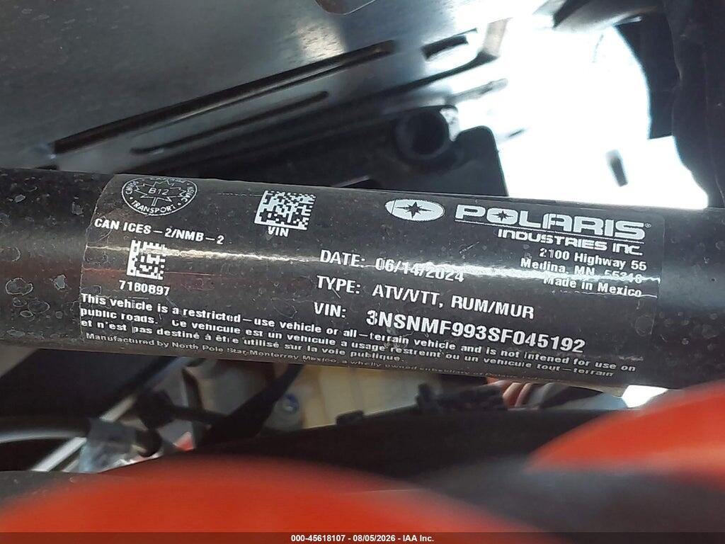 3NSNMF993SF045192 2025 POLARIS RZR photo no. 10
