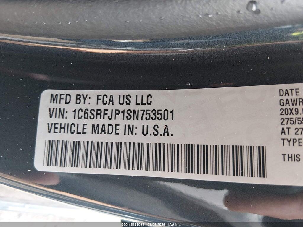 1C6SRFJP1SN753501 2025 RAM 1500 photo no. 9