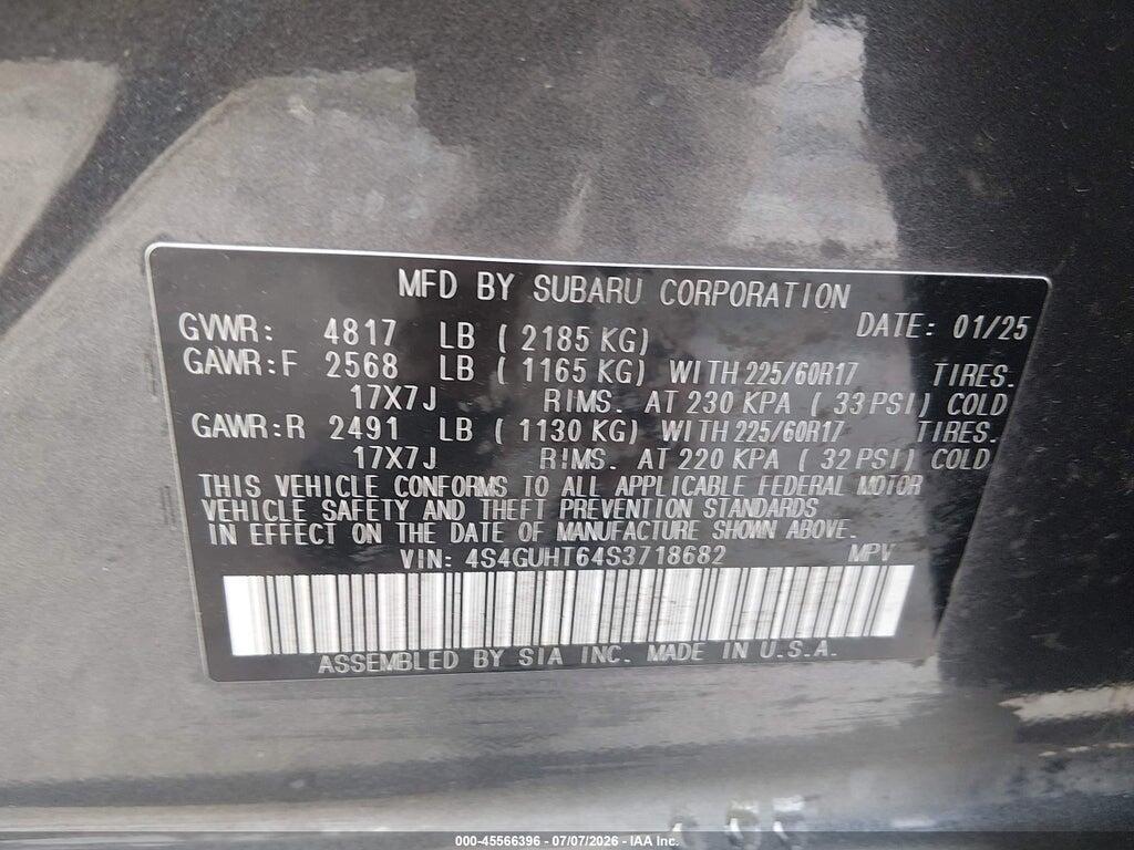 4S4GUHT64S3718682 2025 SUBARU CROSSTREK photo no. 9
