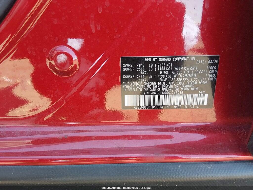 4S4GUHM65S3746019 2025 SUBARU CROSSTREK photo no. 9