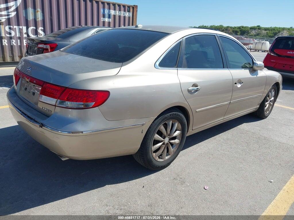 KMHFC46F28A297035 2008 HYUNDAI AZERA photo no. 4