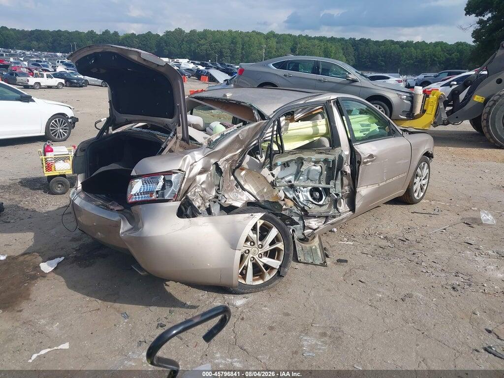 5NPET46F38H387500 2008 HYUNDAI SONATA photo no. 4
