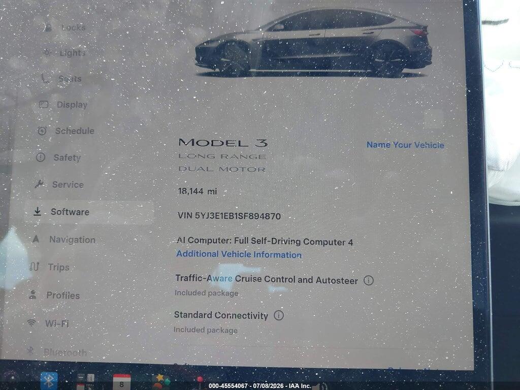 5YJ3E1EB1SF894870 2025 TESLA MODEL 3 photo no. 7