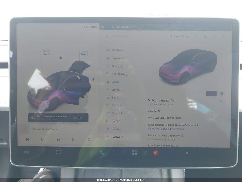 7SAYGDED8SA355875 2025 TESLA MODEL Y photo no. 7