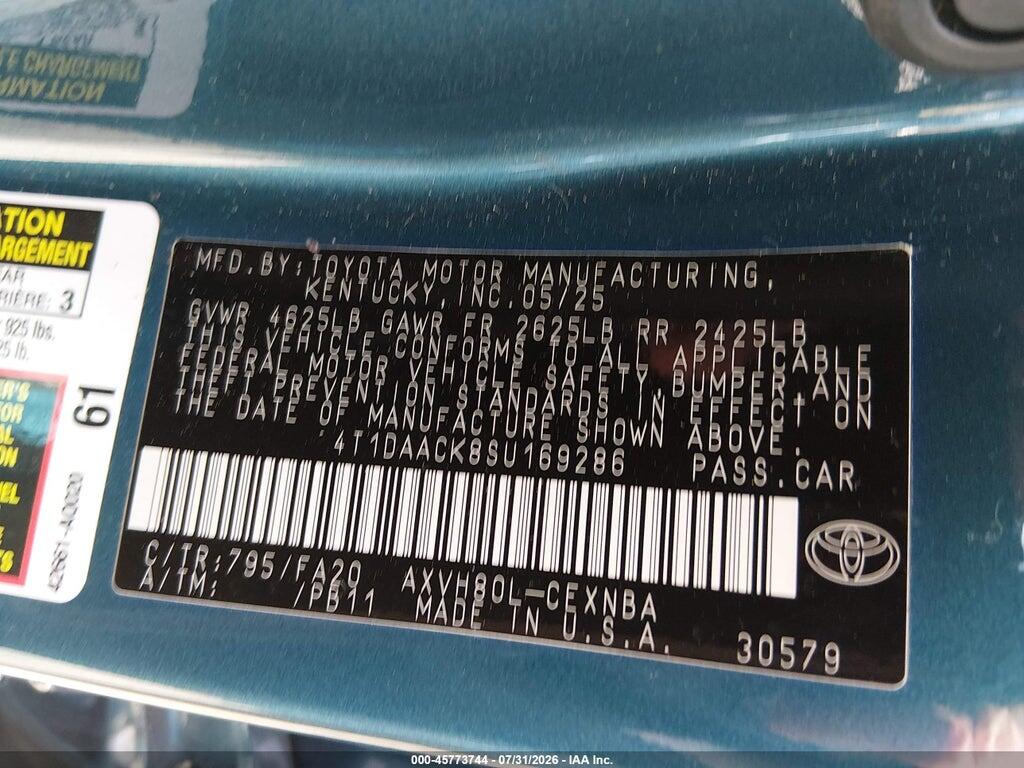 4T1DAACK8SU169286 2025 TOYOTA CAMRY photo no. 9