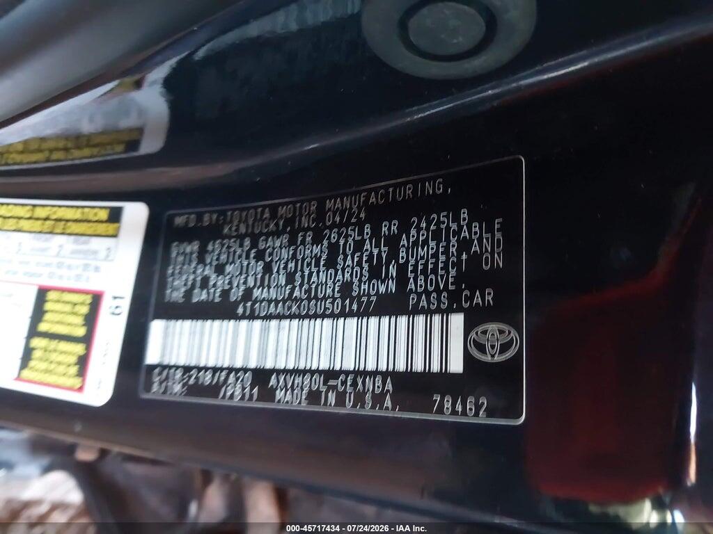 4T1DAACK0SU501477 2025 TOYOTA CAMRY photo no. 9